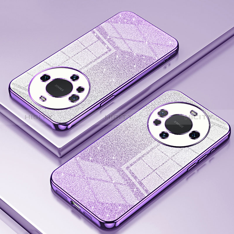 Funda Silicona Ultrafina Carcasa Transparente SY2 para Huawei Mate 60 Morado