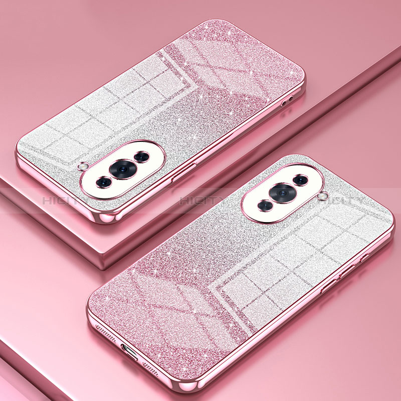 Funda Silicona Ultrafina Carcasa Transparente SY2 para Huawei Nova 10 Oro Rosa