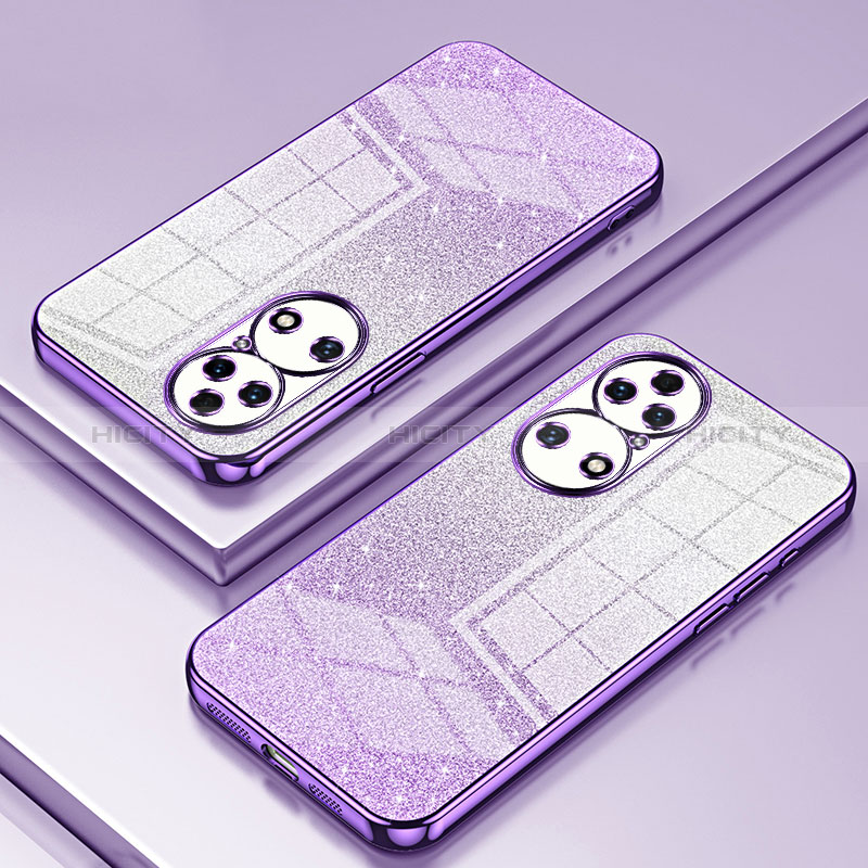 Funda Silicona Ultrafina Carcasa Transparente SY2 para Huawei P50 Morado