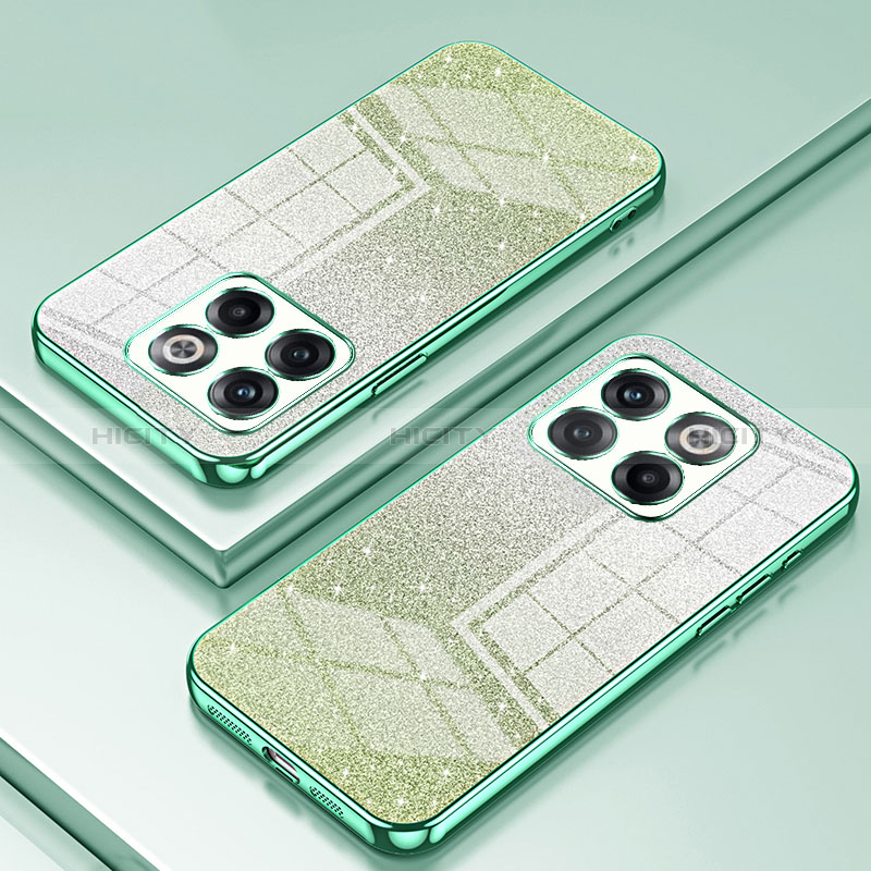 Funda Silicona Ultrafina Carcasa Transparente SY2 para OnePlus 10T 5G Verde