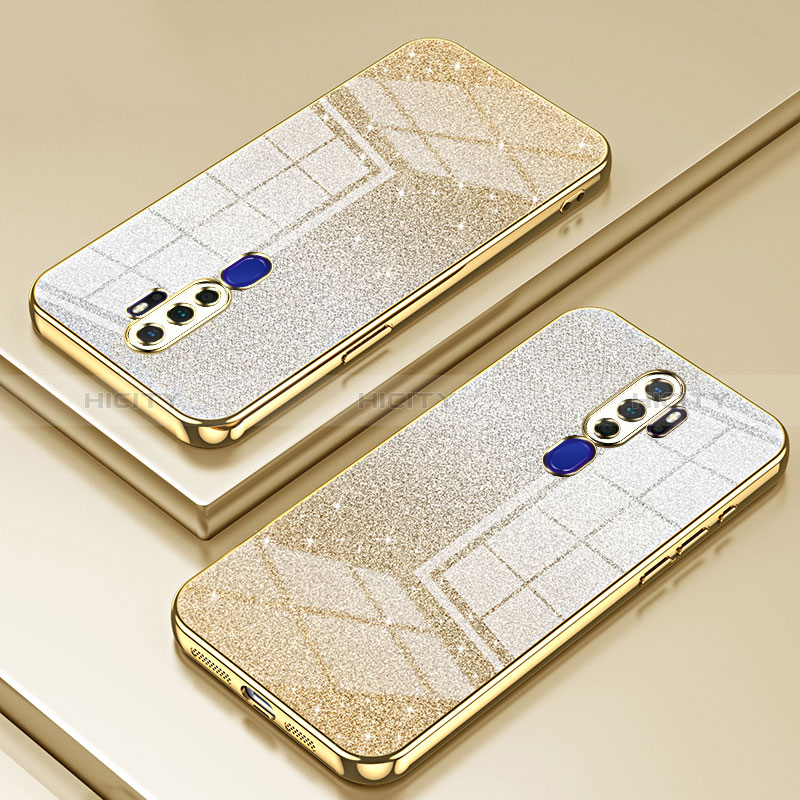 Funda Silicona Ultrafina Carcasa Transparente SY2 para Oppo A11X Oro