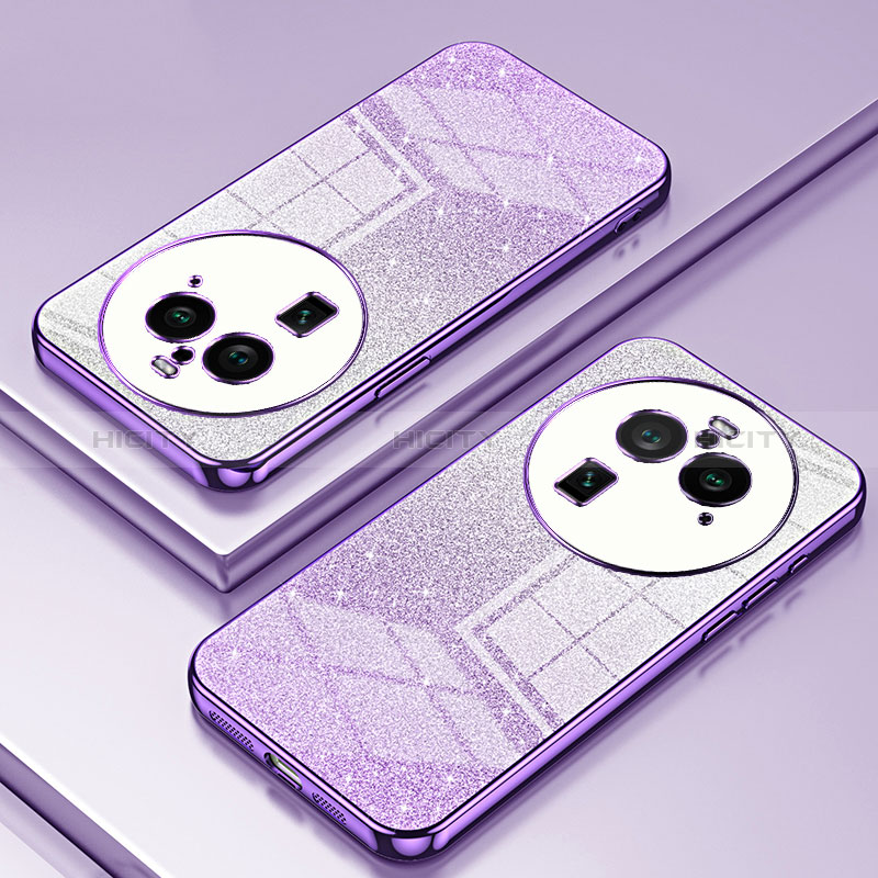 Funda Silicona Ultrafina Carcasa Transparente SY2 para Oppo Find X6 Pro 5G Morado