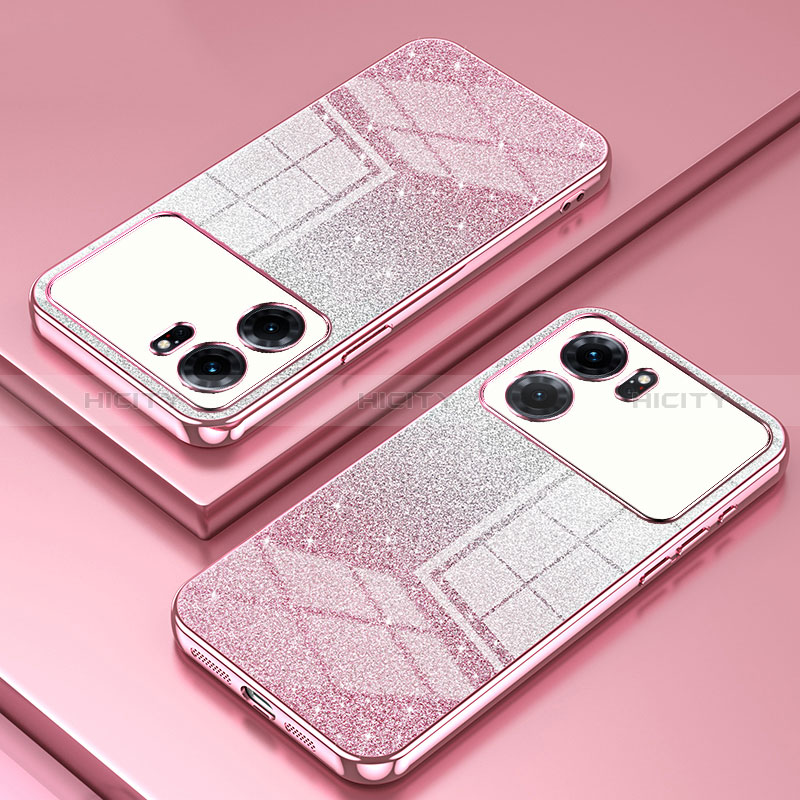 Funda Silicona Ultrafina Carcasa Transparente SY2 para Oppo K10 5G Oro Rosa