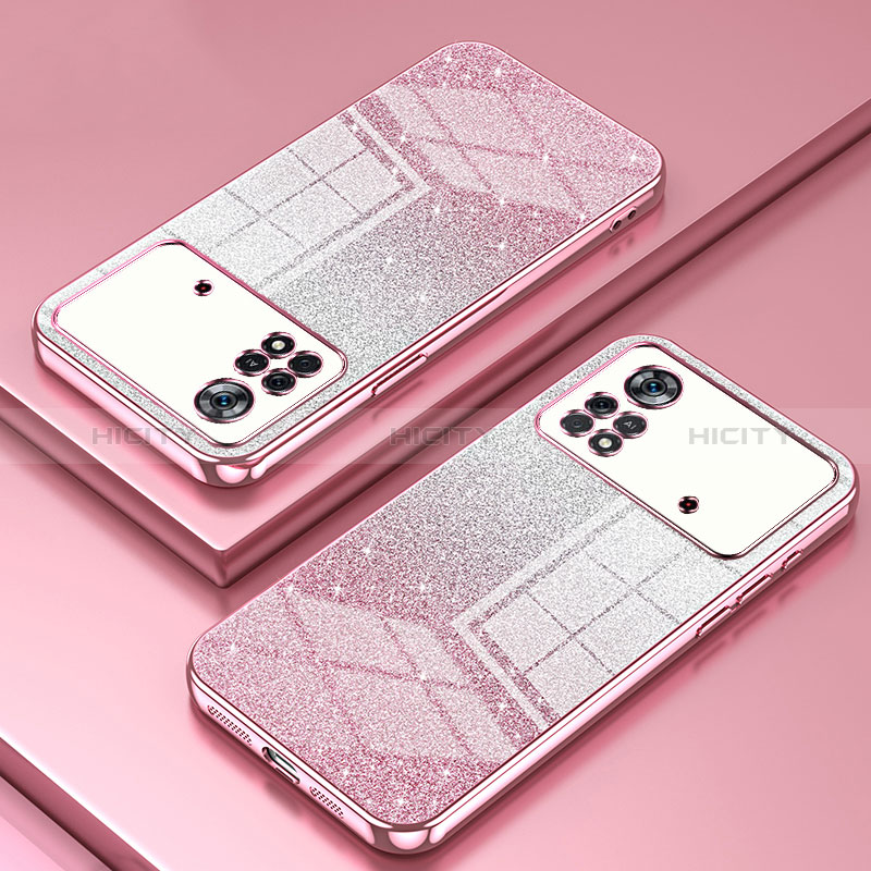 Funda Silicona Ultrafina Carcasa Transparente SY2 para Xiaomi Poco X4 Pro 5G Oro Rosa