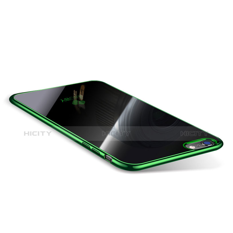 Funda Silicona Ultrafina Carcasa Transparente T08 para Apple iPhone 6 Plus Verde