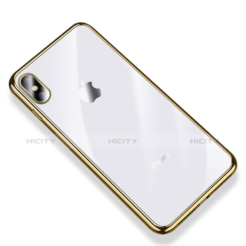 Funda Silicona Ultrafina Carcasa Transparente V03 para Apple iPhone Xs Oro