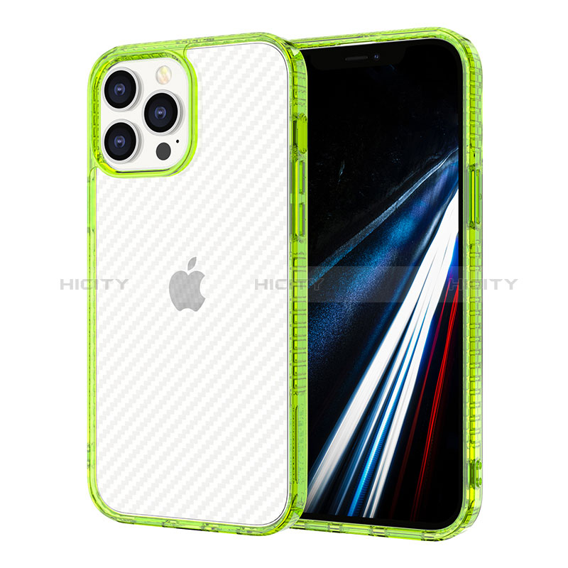 Funda Silicona Ultrafina Carcasa Transparente YJ1 para Apple iPhone 12 Pro Max Verde