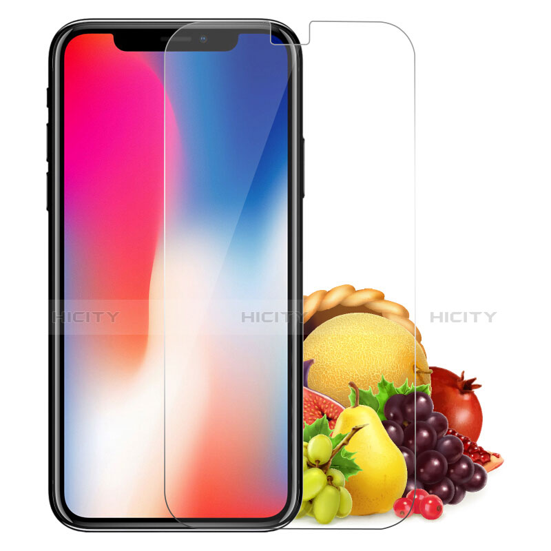 Funda Silicona Ultrafina con Protector de Pantalla para Apple iPhone X Negro