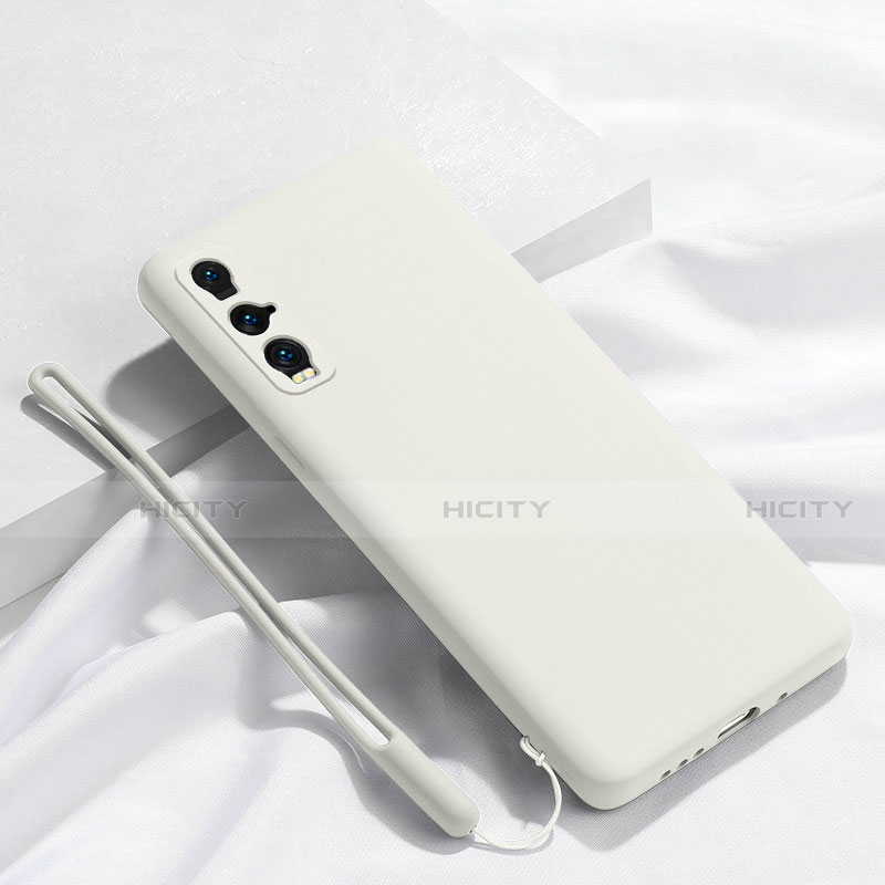 Funda Silicona Ultrafina Goma 360 Grados Carcasa C01 para Oppo Find X2 Blanco