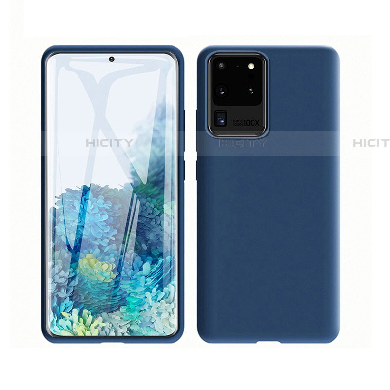 Funda Silicona Ultrafina Goma 360 Grados Carcasa C01 para Samsung Galaxy S20 Ultra Azul