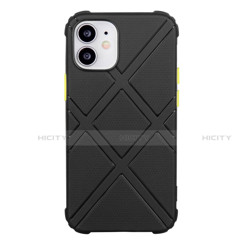 Funda Silicona Ultrafina Goma 360 Grados Carcasa C02 para Apple iPhone 12 Negro