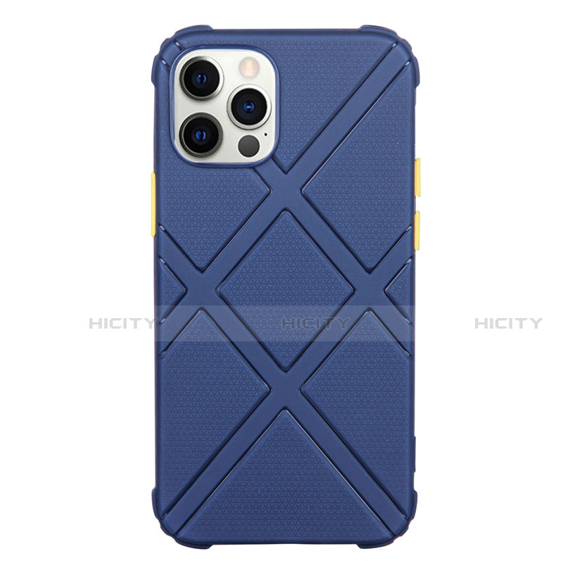 Funda Silicona Ultrafina Goma 360 Grados Carcasa C02 para Apple iPhone 12 Pro Max Azul