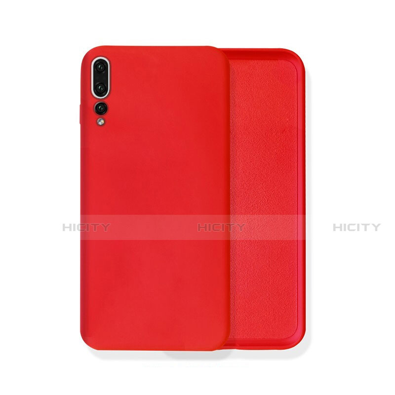 Funda Silicona Ultrafina Goma 360 Grados Carcasa C02 para Huawei P20 Pro Rojo