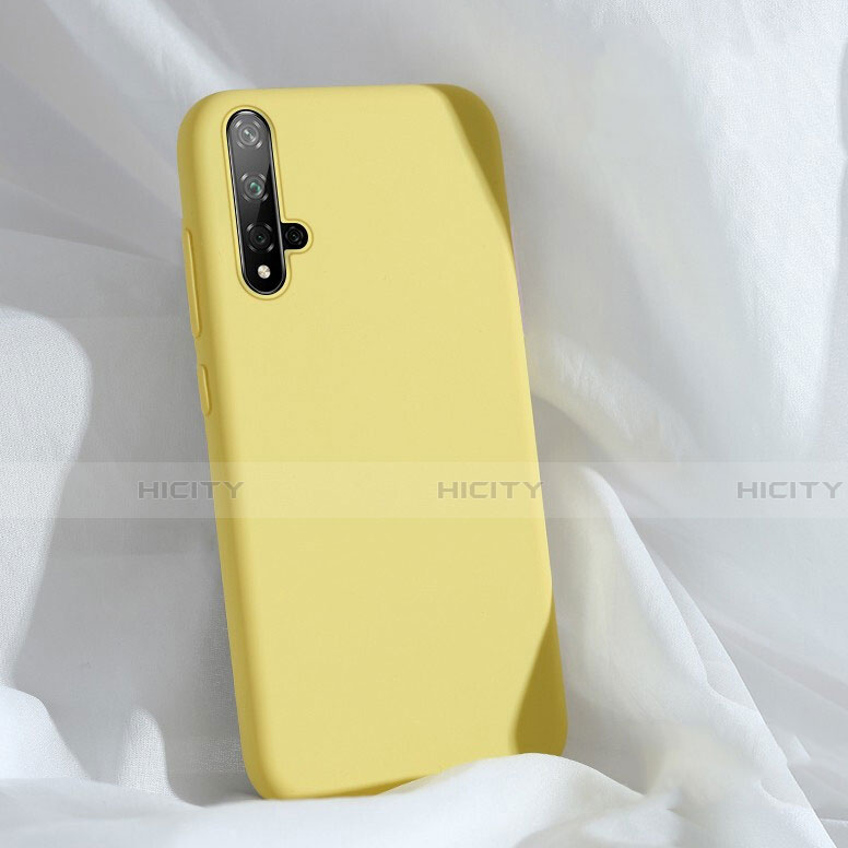 Funda Silicona Ultrafina Goma 360 Grados Carcasa C03 para Huawei Nova 5 Amarillo