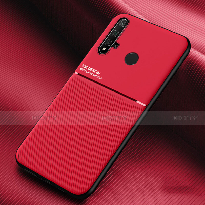 Funda Silicona Ultrafina Goma 360 Grados Carcasa C03 para Huawei Nova 5i Rojo