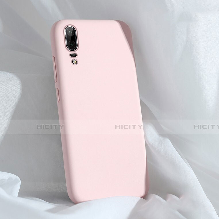 Funda Silicona Ultrafina Goma 360 Grados Carcasa C03 para Huawei P20 Rosa