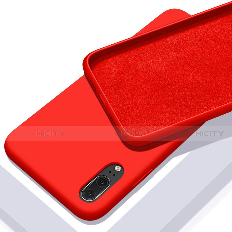 Funda Silicona Ultrafina Goma 360 Grados Carcasa C04 para Huawei P20 Rojo