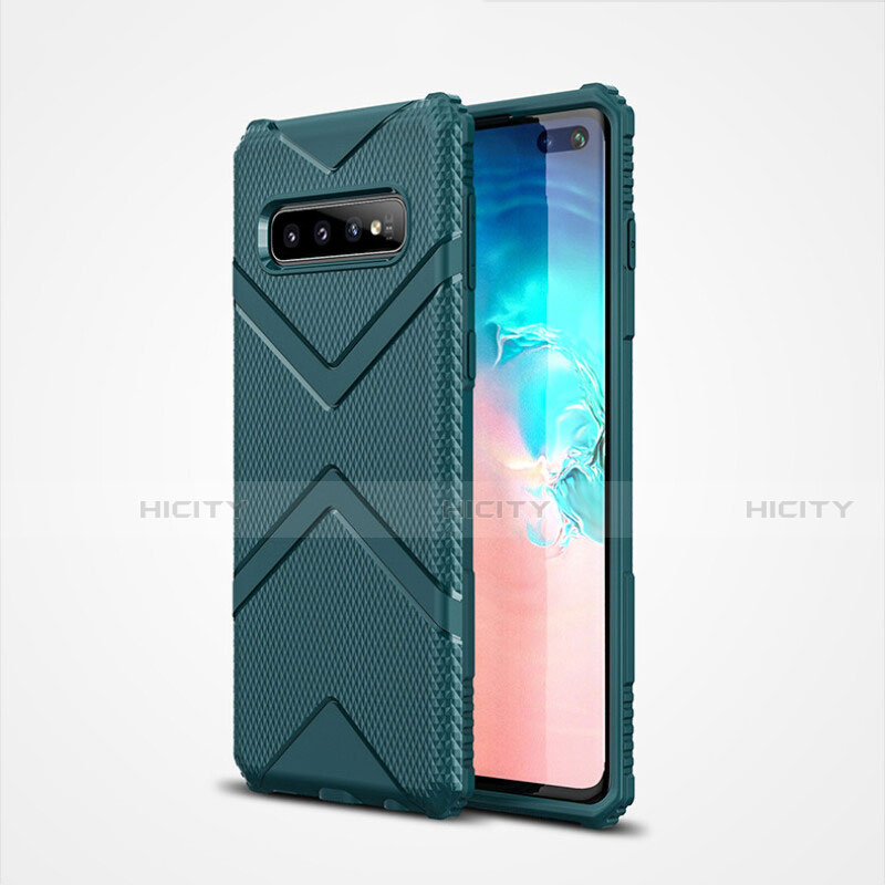 Funda Silicona Ultrafina Goma 360 Grados Carcasa C04 para Samsung Galaxy S10 Plus Verde