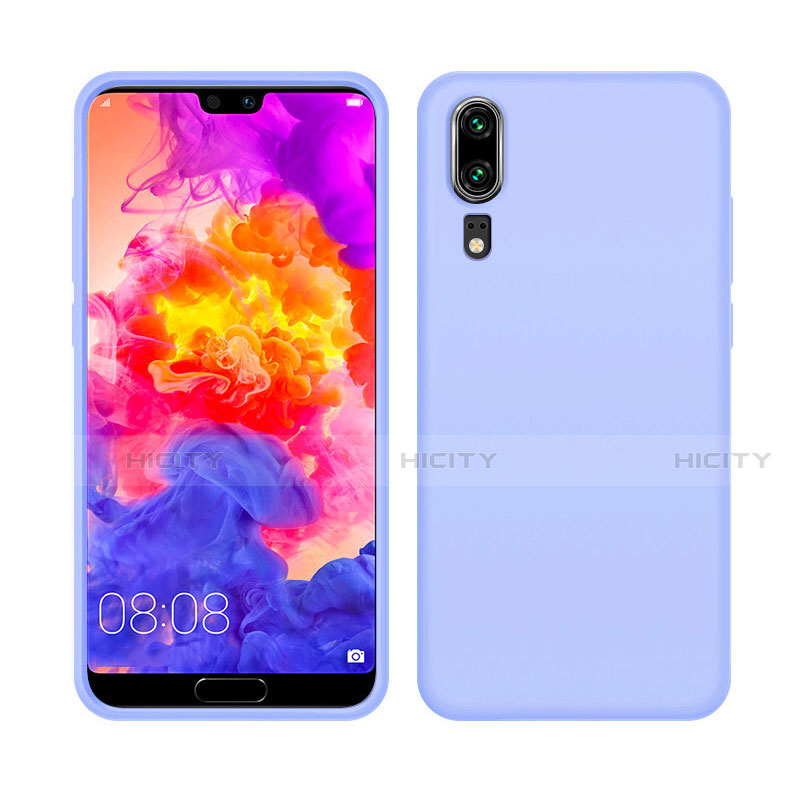 Funda Silicona Ultrafina Goma 360 Grados Carcasa C05 para Huawei P20 Azul Cielo