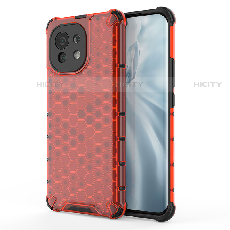 Funda Silicona Ultrafina Goma 360 Grados Carcasa C05 para Xiaomi Mi 11 Lite 4G Rojo