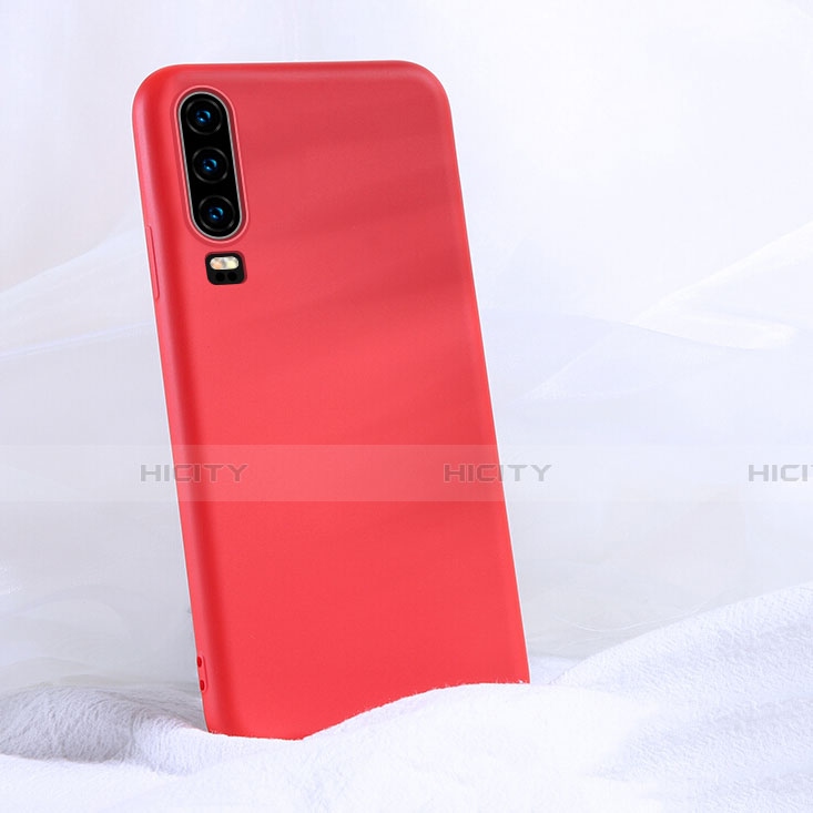 Funda Silicona Ultrafina Goma 360 Grados Carcasa C06 para Huawei P30 Rojo