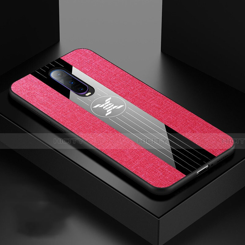 Funda Silicona Ultrafina Goma 360 Grados Carcasa C06 para Oppo R17 Pro Rosa Roja