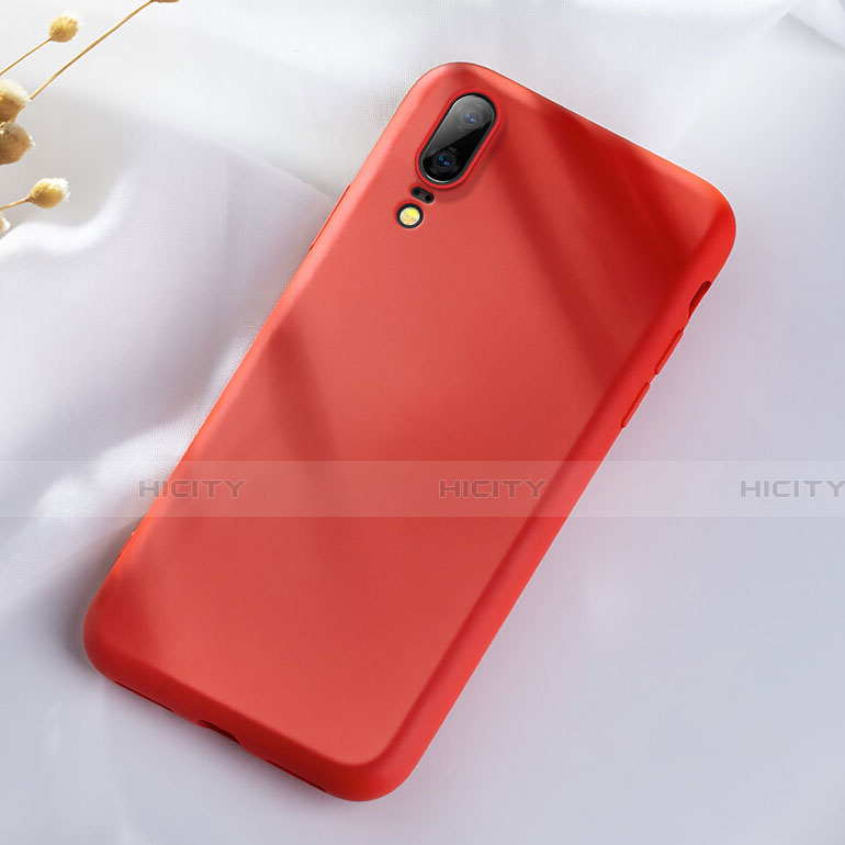 Funda Silicona Ultrafina Goma 360 Grados Carcasa C08 para Huawei P20 Rojo