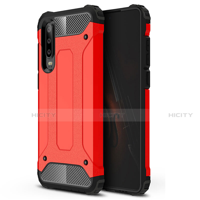 Funda Silicona Ultrafina Goma 360 Grados Carcasa C09 para Huawei P30 Rojo