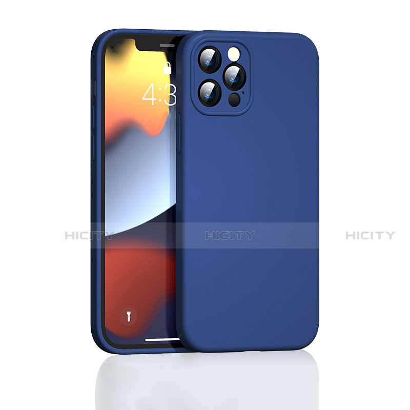 Funda Silicona Ultrafina Goma 360 Grados Carcasa G01 para Apple iPhone 13 Pro Max Azul