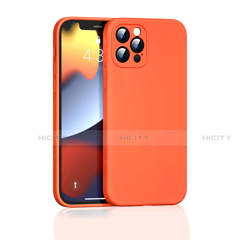 Funda Silicona Ultrafina Goma 360 Grados Carcasa G01 para Apple iPhone 13 Pro Max Naranja