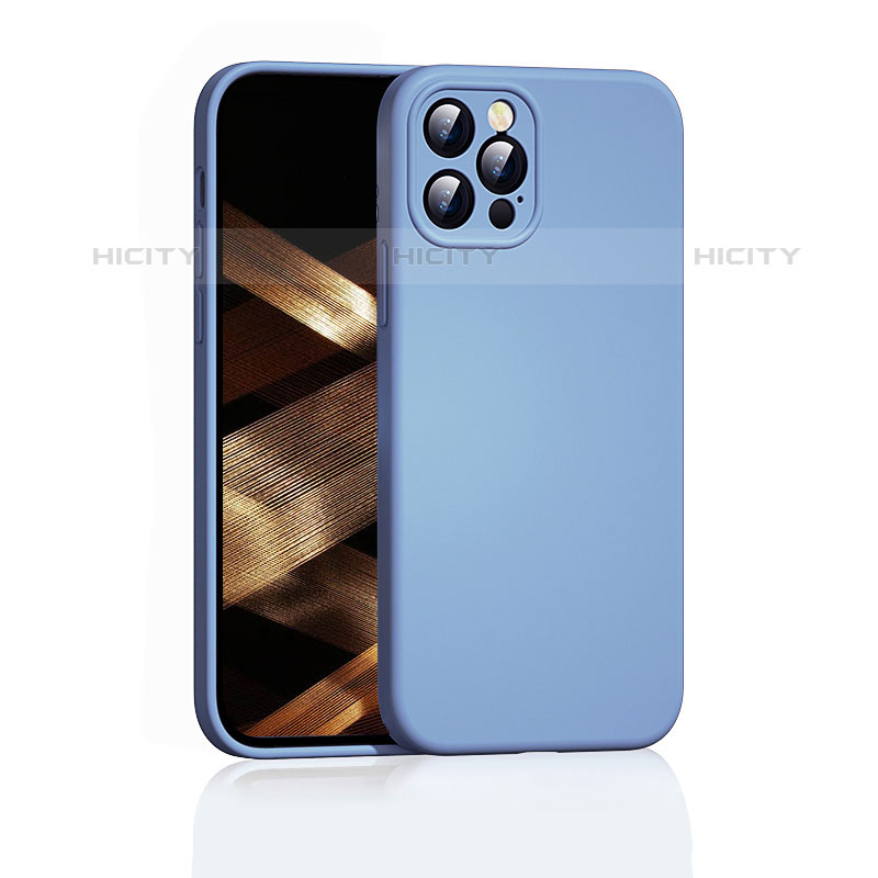 Funda Silicona Ultrafina Goma 360 Grados Carcasa G01 para Apple iPhone 16 Pro Max Azul Cielo