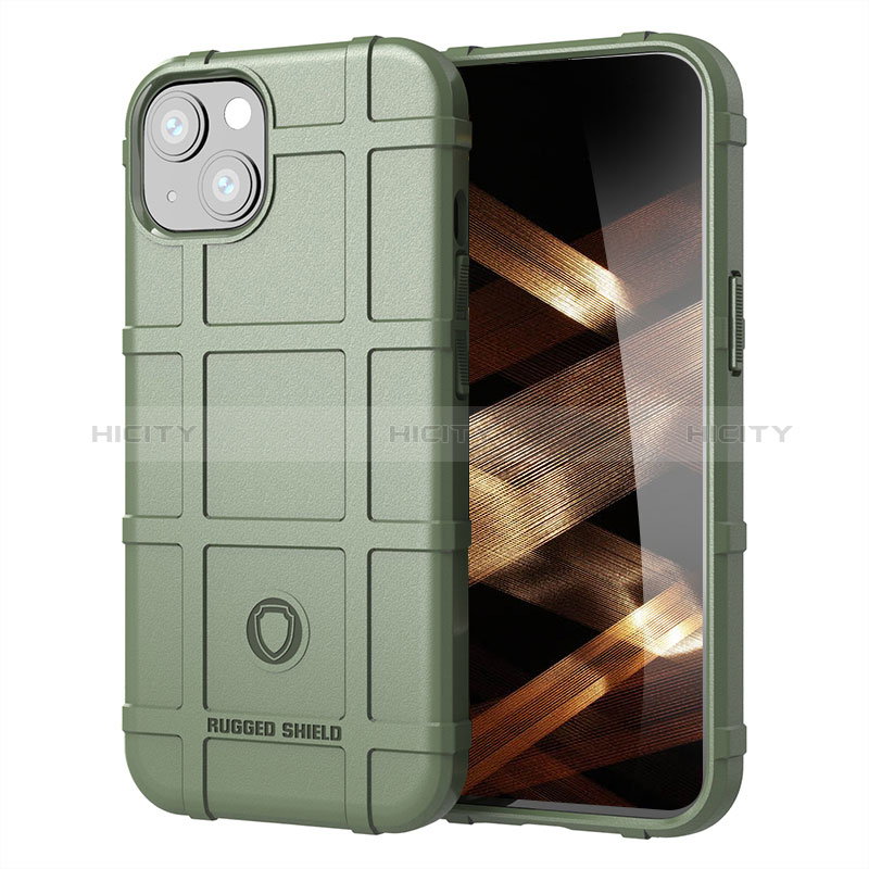 Funda Silicona Ultrafina Goma 360 Grados Carcasa G05 para Apple iPhone 15 Plus Verde