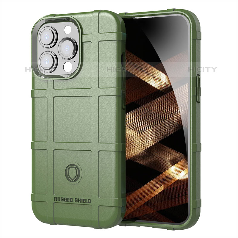 Funda Silicona Ultrafina Goma 360 Grados Carcasa G05 para Apple iPhone 15 Pro Verde