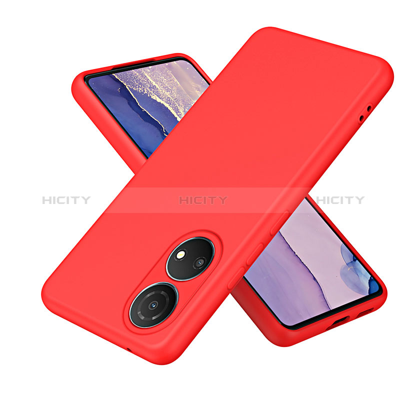 Funda Silicona Ultrafina Goma 360 Grados Carcasa H01P para Huawei Honor X7 Rojo