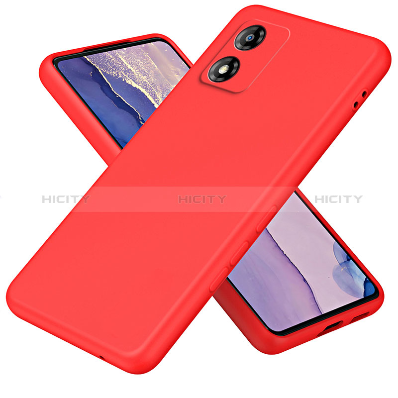 Funda Silicona Ultrafina Goma 360 Grados Carcasa H01P para Motorola Moto E13 Rojo