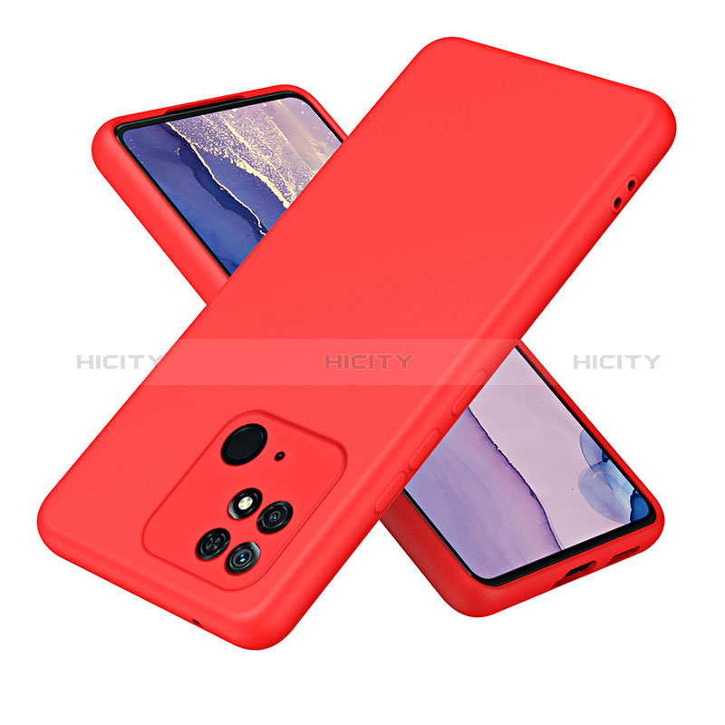 Funda Silicona Ultrafina Goma 360 Grados Carcasa H01P para Xiaomi Redmi 10 India Rojo