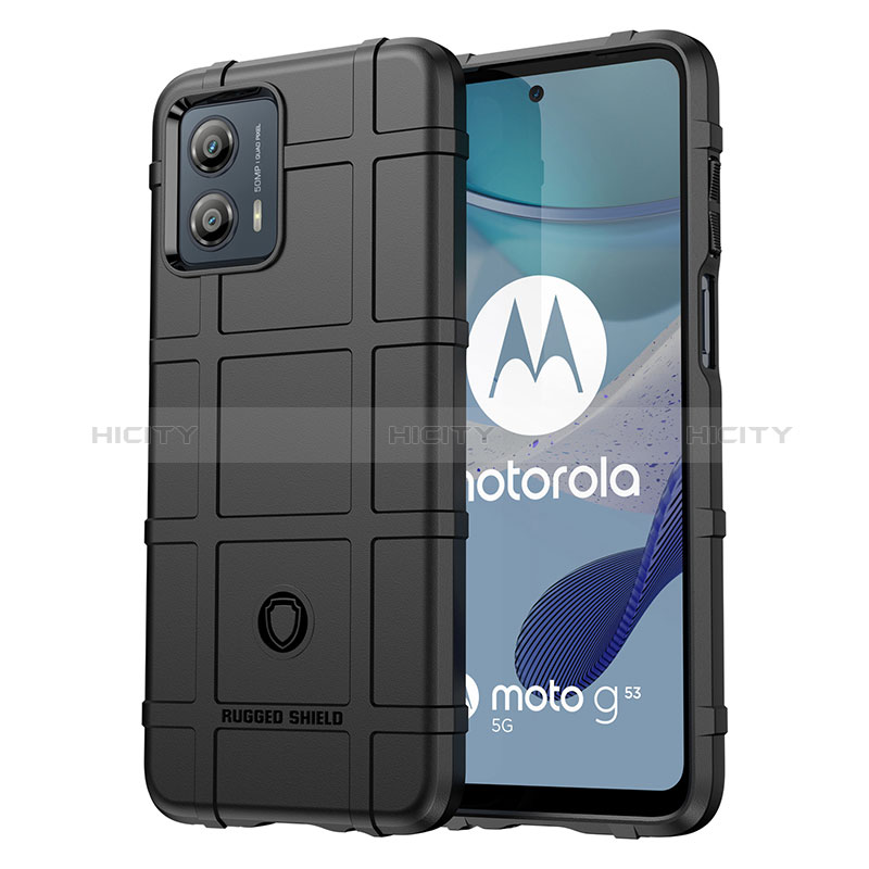 Funda Silicona Ultrafina Goma 360 Grados Carcasa J01S para Motorola Moto G53j 5G Negro