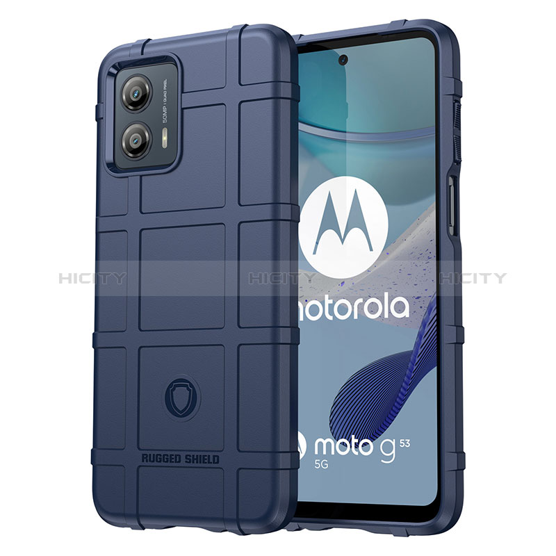 Funda Silicona Ultrafina Goma 360 Grados Carcasa J01S para Motorola Moto G53y 5G Azul