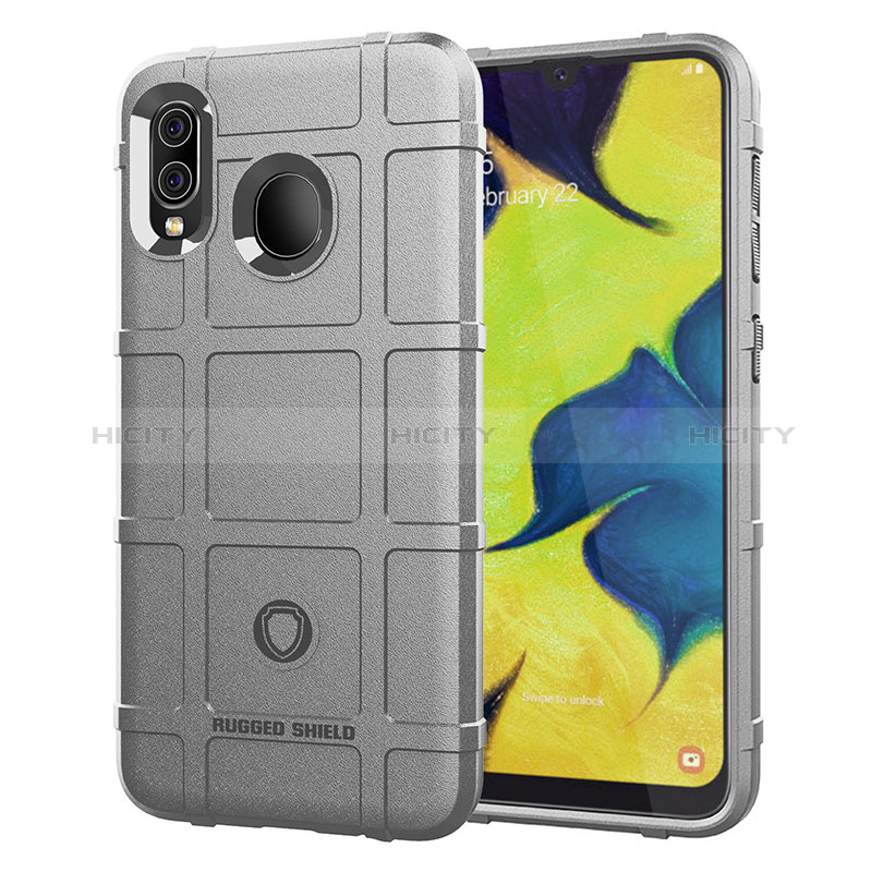 Funda Silicona Ultrafina Goma 360 Grados Carcasa J01S para Samsung Galaxy A20 Gris