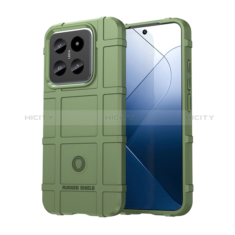 Funda Silicona Ultrafina Goma 360 Grados Carcasa J01S para Xiaomi Mi 14 5G Verde