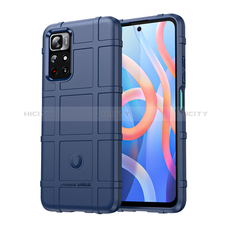 Funda Silicona Ultrafina Goma 360 Grados Carcasa J01S para Xiaomi Poco M4 Pro 5G Azul