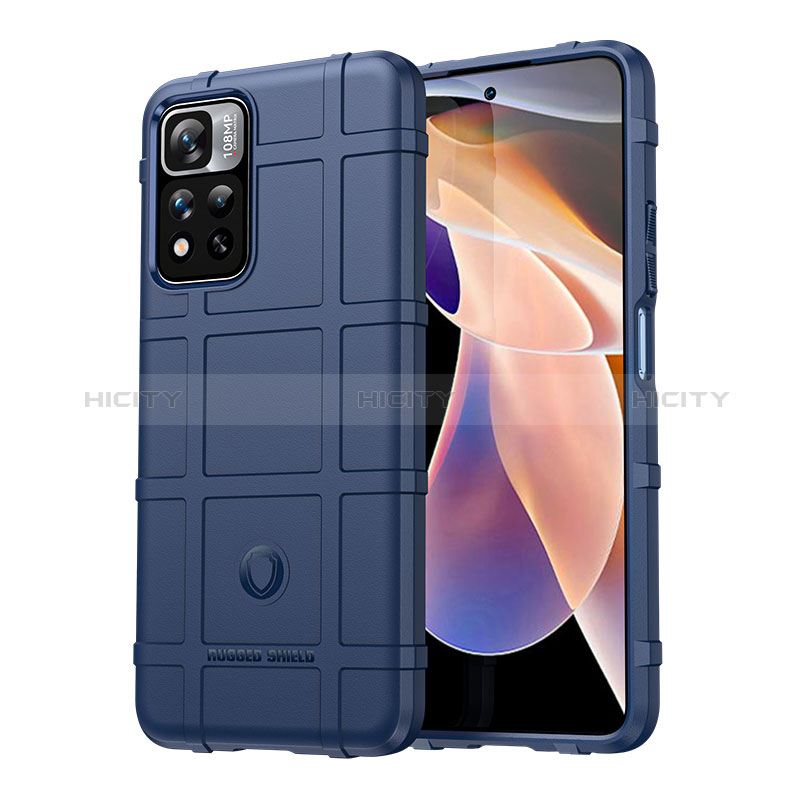 Funda Silicona Ultrafina Goma 360 Grados Carcasa J01S para Xiaomi Redmi Note 11 Pro+ Plus 5G Azul