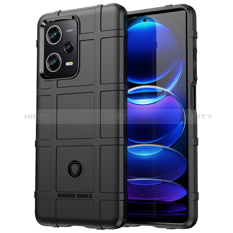 Funda Silicona Ultrafina Goma 360 Grados Carcasa J01S para Xiaomi Redmi Note 12 Pro 5G Negro