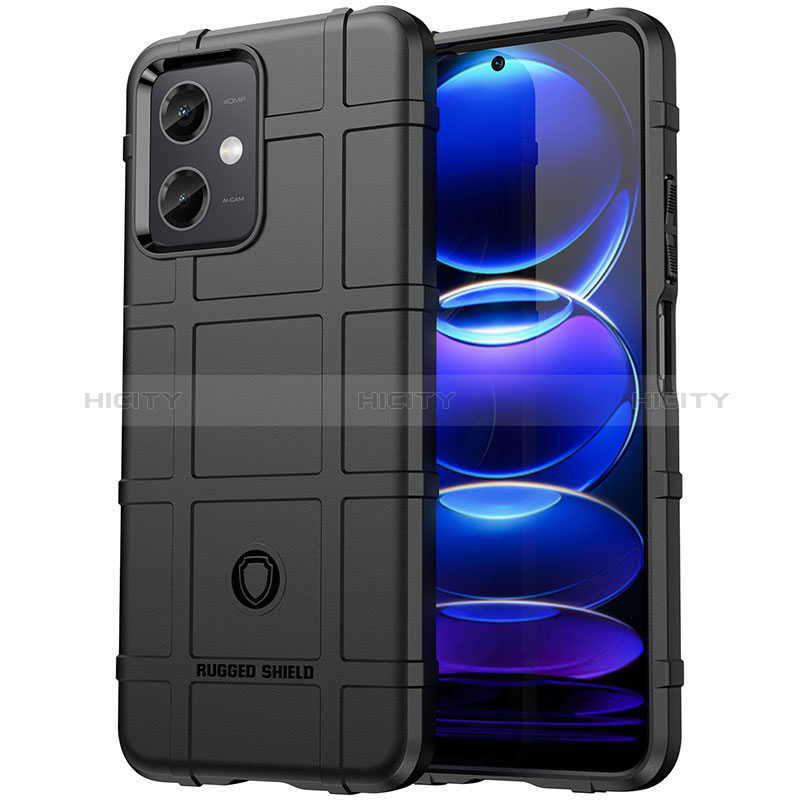 Funda Silicona Ultrafina Goma 360 Grados Carcasa J01S para Xiaomi Redmi Note 12R Pro 5G Negro