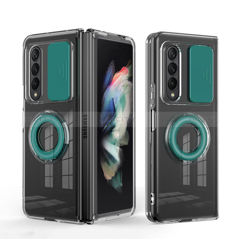 Funda Silicona Ultrafina Goma 360 Grados Carcasa MJ1 para Samsung Galaxy Z Fold3 5G Verde Noche