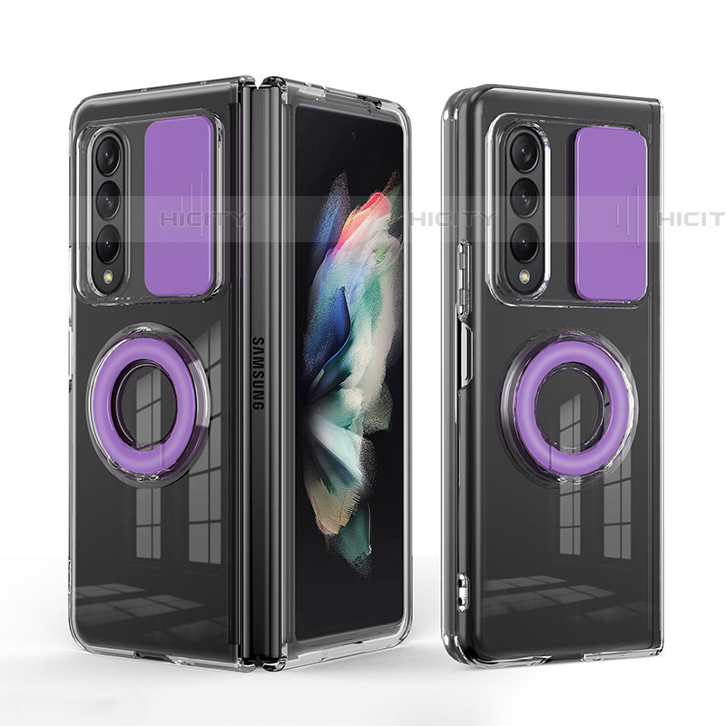 Funda Silicona Ultrafina Goma 360 Grados Carcasa MJ1 para Samsung Galaxy Z Fold4 5G Purpura Claro