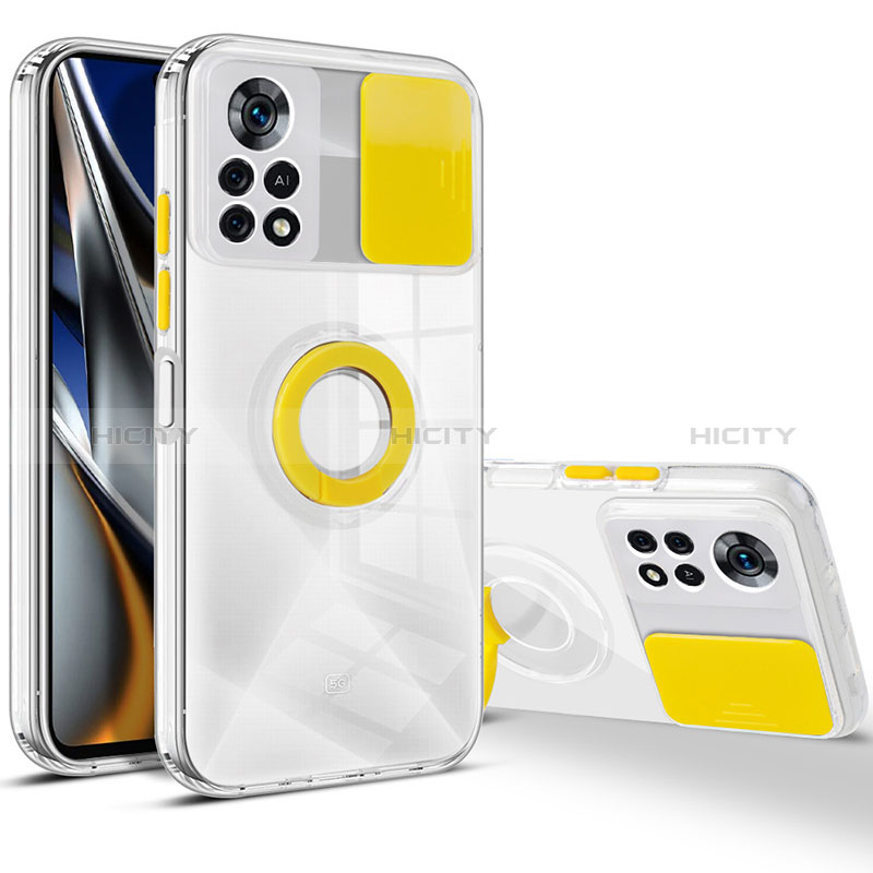 Funda Silicona Ultrafina Goma 360 Grados Carcasa MJ1 para Xiaomi Poco X4 Pro 5G Amarillo