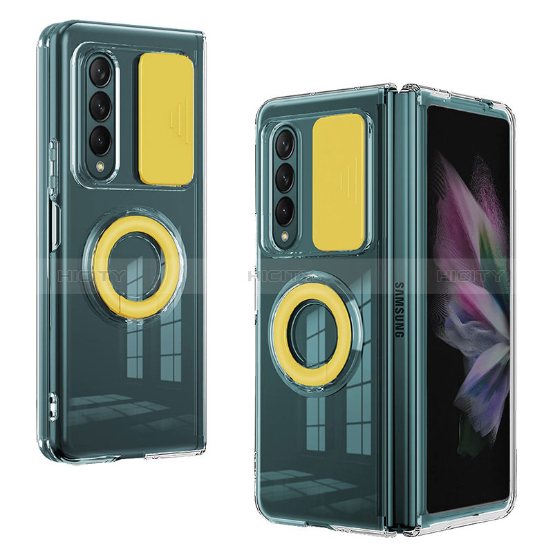 Funda Silicona Ultrafina Goma 360 Grados Carcasa MJ2 para Samsung Galaxy Z Fold3 5G Amarillo