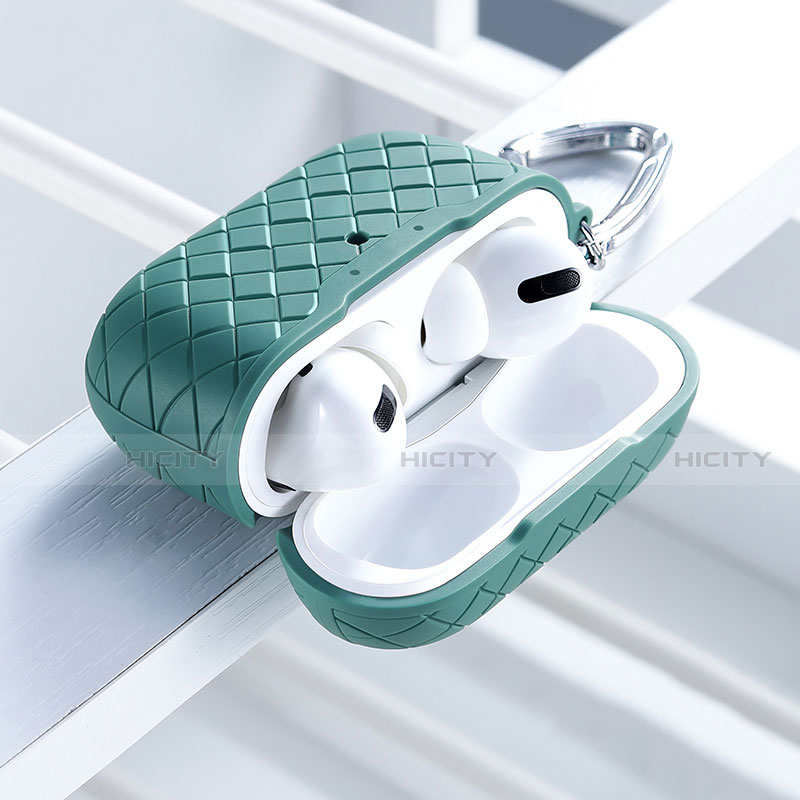 Funda Silicona Ultrafina Goma 360 Grados Carcasa para Apple AirPods Pro Verde