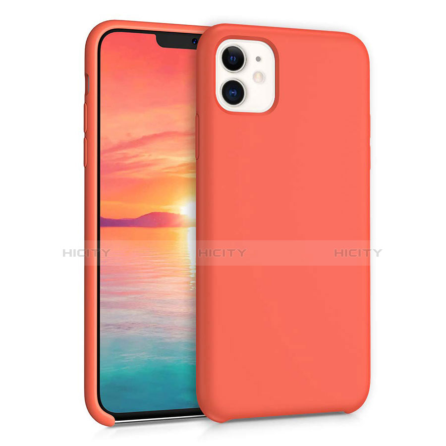 Funda Silicona Ultrafina Goma 360 Grados Carcasa para Apple iPhone 11 Naranja